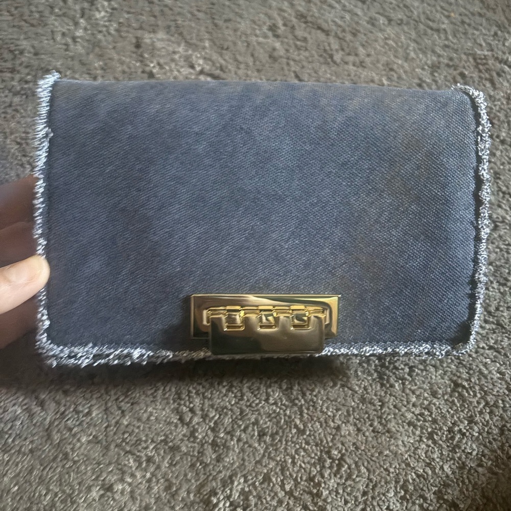 ZAC Zac Posen Denim Bag with Gold Chain